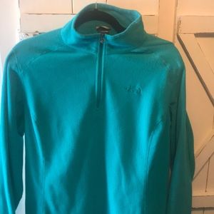 North Face Teal Green Fleece Pullover XL